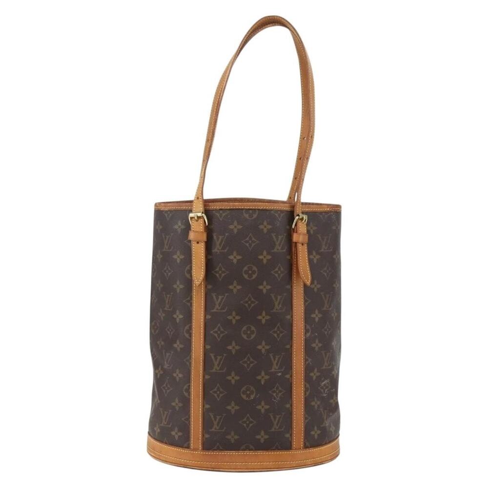 Louis Vuitton Monogram Bucket GM Shoulder Bag Brown
